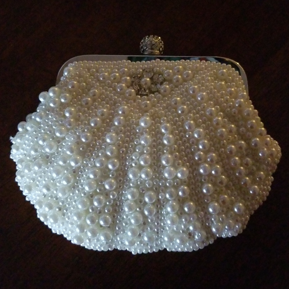 New pearl clutch purse